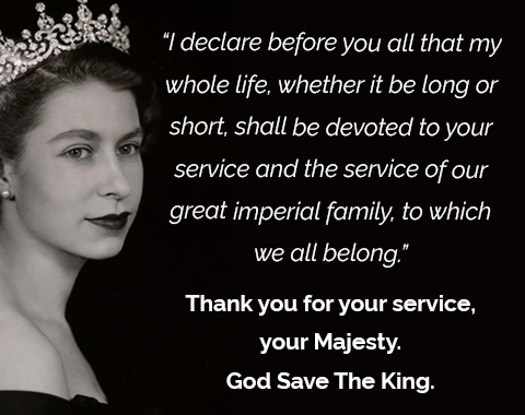 Thank you for your service, your Majesty