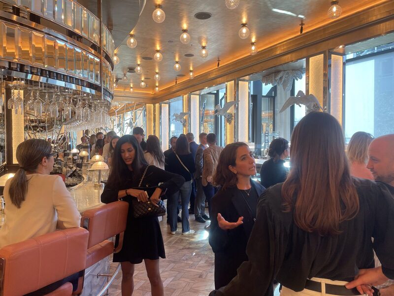 Guests arriving at the LonRes Mix and Mingle at Selfridges