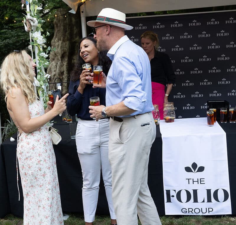 Guests at The Folio Group bar at the LonRes Summer Party
